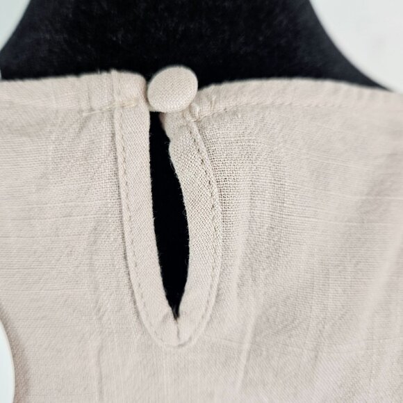 Anrabess Womens 2 Pc Crop Top & Wide Leg Pants Linen Jumpsuit Set Size M Casual - Picture 7 of 13